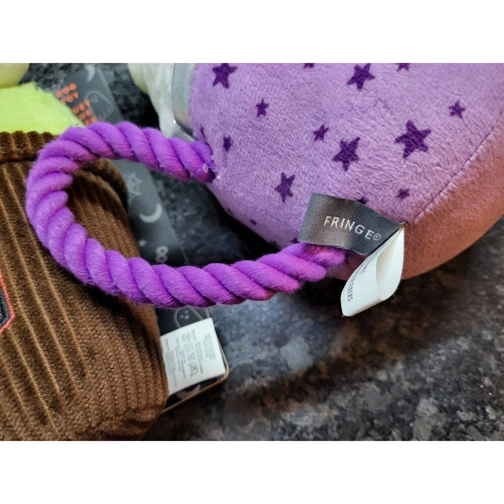 2 NIP Squeaky Coffee-Theme Dog Toys Lick or Treat Zombie Cold Brew, Need Coffee